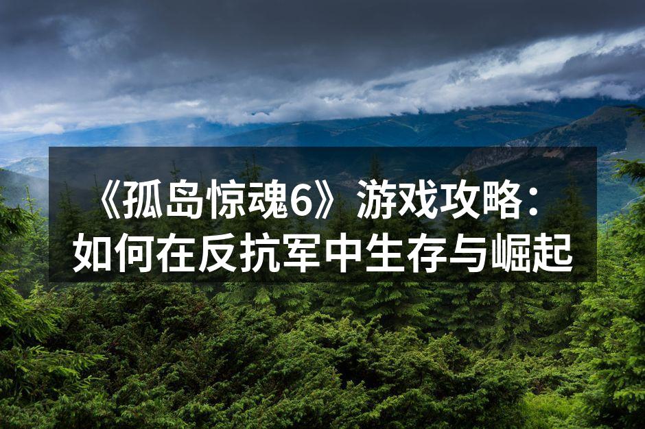 《孤岛惊魂6》游戏攻略：如何在反抗军中生